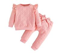 Cokbyavla Toddler Girls Pullover Pockets Pants Sweatshirt Elastic Tracksuit,Clothes For 11 Year Olds Girls Fall Sets 2Pc Outfits For Toddler 5T Toddler Girl Clothes Sets 5T Barbie Outfit For G