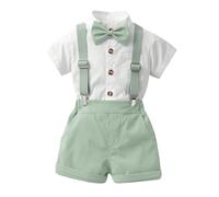 Cokbyavla Toddler Infant Baby Boy Hawaiian Outfits, Short Set For Boys 10-12 5t Button Down Shirt Boys Beach Outfit Truck Outfits For Basketball Shorts My First(66Green,2-3 Years)