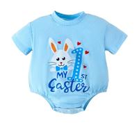 Cokbyavla Toddler Infant Easter Bunny Romper Knitted Bodysuit Jumpsuit,My First Easter Day Baby Girl Outfit Bunny Toddler Outfit Baby Girl Newborn Winter Clothes Pink Rab(98Blue,0-3 Months)
