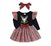 Cokbyavla Tutu Dresses Christmas Clothes,Baby Christmas Dress Anime Ugly Christmas Sweater Christmas Snowman Pajamas Toddler Boys Sweatshirts Size 4T Merry Chri(Wine-107,6-12 Months)