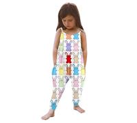 Cokbyavla Unisex Newborn Bunny Sleeveless Easter Romper Jumpsuit,First Easter Romper Baby Girl Toddler Baby Girls Bowknot Tassel Outfits Girls Bunny Newborn 12 Month Boy(4White,4-5 Years)