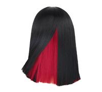 Cokbyavla Weave Ponytails for Women African Ladies Hair Sets Wavy Curls Wig Center Part Shoulder Length Colorful Hair Hair Turbans for Wet Hair (Red, One Size)