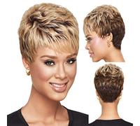 Cokbyavla Wigs Short Hair Wig Colors Natural Hair Full Wigs Women Synthetic wig Hair Leave in Conditioner (brown, One Size)