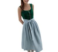 Cokbyavla Women Dirndl Dresses 2Pcs for German Bavarian Halloween Carnival, Women Oktoberfest Beer Dress Bavarian Beer Costume Adult German Folk Costume Ren Faire Outfit Fairy Med XXL