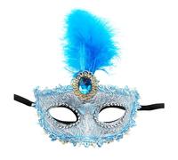 Cokbyavla Women Makeup Dance Face Guard Painted With Gold Powder Multi Cornered Half Face Carnival Party Face Guard