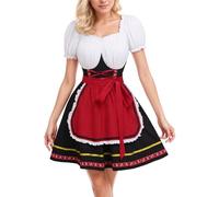 Cokbyavla Women's Adult Off-Shoulder Beer Maid Costume, Medieval Costume Outfit Womens Bavarian Maid Clothing For Women Womens 3 Piece Oktoberfest German Bavarian Beer Girl Renn Faire XXL