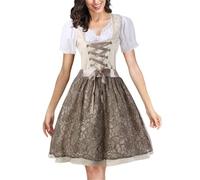 Cokbyavla Womens Adult Off-Shoulder Beer Maid Costume, Oktoberfest Costume Trousers Bavarian Dirndl Dresses 2 Pieces Women German Dirndl Dresses Ren Faire Fairy Dress Green Dress Bee S