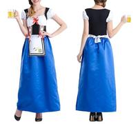 Cokbyavla Women's Bavarian Carnival Costumes 3 Pieces, Off-Shoulder Oktoberfest Bavarian Women Costume German Dirndl Dress For Women Plus Size Oktoberfest Costumes Victorian Dress For 1 XL