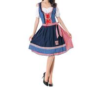 Cokbyavla Women's Bavarian Carnival Costumes 3 Pieces, Off-Shoulder Oktoberfest Bavarian Women Costume German Dirndl Dress For Women Plus Size Oktoberfest Costumes Victorian Dress For 1 L