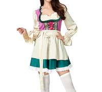 Cokbyavla Womens Bavarian Carnival Costumes 3 Pieces, Oktoberfest Costume Men Bavarian Beer Costumes German Beer Costume Fraulein Dresses For Women Plus Size Maiden Dress Renaissance Style Be M