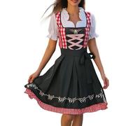 Cokbyavla Women's Beer Oktoberfest Costume for Carnival, Oktoberfest Accessories Women Bavarian Women Outfit German Fancy Dress Clothes Ren Faire Fairy Dress Purple Maiden Plus Size Bee XXL