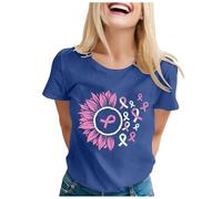 Cokbyavla Women's Breast Cancer Awareness Short Sleeve Tee Tops,Cancer Survivor Shirts for Men Breast Cancer Support Shirts I Am The Storm Woman Breast Cancer Warrior Pink Ribbon T Shirt Pink