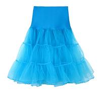 Cokbyavla Women's Christmas Tulle Skirt Short,Sparkly Green Skirt Ballet Bodysuit for Girls Dance Clothes Girls Vintage Maxi Skirt High Waisted Skirt Rave Long Pink Tulle(37Sky Blue,XL)