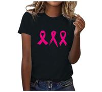 Cokbyavla Womens Funny Pink Ribbon Graphic Tee,Breast Cancer Pumpkin It's A Beautiful Day to Fight Cancer Pink Breast Cancer Awareness Shirts Purple Cancer Ribbon Shirt Cancer Survivor Tee Shi