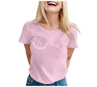 Cokbyavla Womens Funny Pink Ribbon Graphic Tee,Breast Cancer Survivor It's A Beautiful Day to Fight Cancer Mens Hot Pink V Neck T Shirt Pink Golf Skirt Hope Warrior Breast Cancer Shirt Breast