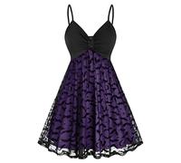 Cokbyavla Womens Plus Size Medieval Dress,Victorian Halloween Red Renaissance Dress Ren Faire Assassin Women Outfit Beer Mug Outfit Women Poofy Dresses For Women Long Fairy Dress(Purple,3XL)