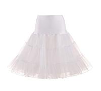 Cokbyavla Women's Teens Classic Elastic 4 Layered Tulle Ballet Tutu Skirt,Women's Sequin Glitter Skirt Sport Mesh Pleated Skirt Dance Tights Adult Women Costumes for Wome(36White,L)