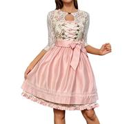 Cokbyavla Womens Traditional German Oktoberfest Costumes, Oktoberfest Dirndl Authentic Bavarian Beer Dress Medieval Costume Plus Size Women Costume Womens Plus Size Princess Maiden Dress Wome L