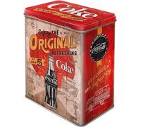 Nostalgic-Art Retro Storage Jar L, 3 L, Coca-Cola - Original Coke Highway 66 - Gift Idea for Coke Fans, Large Tin Coffee Tin, Vintage Design