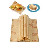 CoKeeSun 120 Pcs Greaseproof Paper Sheets Newspaper, 32cm*22cm Printed Food Wrapping, Burger Paper, Food Basket Liners, Wax Paper for Bread Sandwich Fish Chip Deli Cakes Gift
