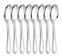 CoKeeSun 8 Pieces Dinner Spoons, Stainless Steel Spoon Set, Mirror Polished Tablespoon, 18.5cm Soup Spoons, Silver Dessert Spoons, Table Spoons Cutlery for Home, Kitchen or Restaurant, Dishwasher Safe