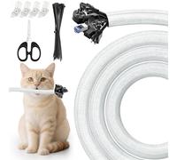 CoKeeSun Cable Tidy Sleeve, 3m-25mm Cord Protector, Wire Loom Tubing, Cable Management Sleeve Split for 10-12 Wire Organizer, Self-Closing Tube for TV PC Home, Protect Pets From Chewing Cords, White