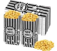 CoKeeSun Popcorn Bags 300pcs,Popcorn Paper Bag,Mini Popcorn Boxes Machine Accessories,Candy Container,Movie Night Supplies,for Cinema Theatre Kids Birthday Party Food Boxes,21 * 9 * 6cm,Black & White