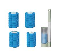 COKEEY Toilet Wand Kit,Disposable Toilet Brush & Holder Set with 24PCS Disposable Toilet Wand Replacement Heads,Disposable Toilet Cleaning System for Bathroom Toilet Cleaning (Green)