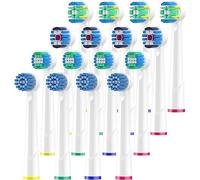 Cokfais Toothbrush Head Compatible with Braun Oral b Electric Toothbrushes, 16 Pack Brush Heads for Pro Smart ProfessionalCare Vitality Genius (16 White, 16 Count(Pack of 1))