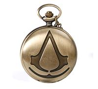 CokinkiDs Pocket Watch Assassin's Creed Sci-Fi Movie Analog Quartz Pocket Watch for Men Gift for Lover
