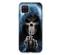 Cokitec Case for Samsung Galaxy A12 Skull and Finger Multi-Coloured