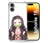 Cokitec Reinforced Case for Apple iPhone 16 Plus Manga Demon Slayer Nezuko