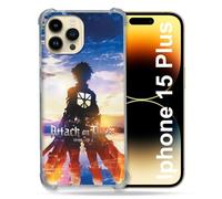 Cokitec Reinforced Case for iPhone 15 Plus (6.7) Manga Attack Titans Sun