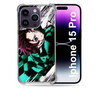 Cokitec Reinforced Case for iPhone 15 Pro (6.1) Manga Demon Slayer Tanjiro