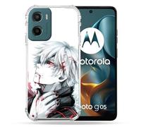 Cokitec Reinforced Case for Motorola G05 / E15 Manga Tokyo Ghoul Kaneki White