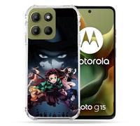 Cokitec Reinforced Case for Motorola G15 Manga Demon Slayer Black