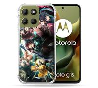 Cokitec Reinforced Case for Motorola G15 Manga Demon Slayer Group