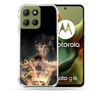 Cokitec Reinforced Case for Motorola G15 Manga One Piece Ace Black