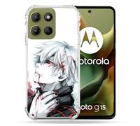 Cokitec Reinforced Case for Motorola G15 Manga Tokyo Ghoul Kaneki White