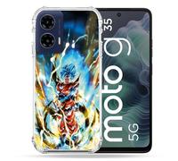 Cokitec Reinforced Case for Motorola G35 5G Manga Dragon Ball Sangoku White