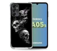 Cokitec Reinforced Case for Samsung Galaxy A05S Triple Skull Design