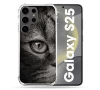 Cokitec Reinforced Case for Samsung Galaxy S25 Animal Cat Grey