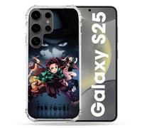 Cokitec Reinforced Case for Samsung Galaxy S25 Manga Demon Slayer Black