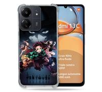 Cokitec Reinforced Case for Xiaomi Redmi 13C Manga Demon Slayer Black