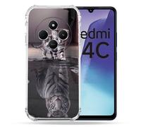 Cokitec Reinforced Case for Xiaomi Redmi 14C 4G Animal Cat Reflection