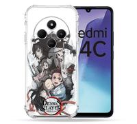 Cokitec Reinforced Case for Xiaomi Redmi 14C 4G Manga Demon Slayer White