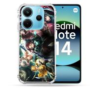 Cokitec Reinforced Case for Xiaomi Redmi Note 14 4G Manga Demon Slayer Group