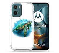 Cokitec Reinforced Shell Case for Motorola G05 / E15 Animal White Turtle Multi-Coloured