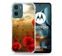 Cokitec Reinforced Shell Case for Motorola G05 / E15 Poppy Flower