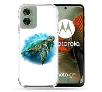 Cokitec Reinforced Shell Case for Motorola G55 5G Animal Turtle White Multi-Coloured